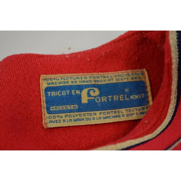 Vintage Red Polyester Shift Dress Fortrel Knit Dress with Button  Detail Tricot - Picture 10 of 10